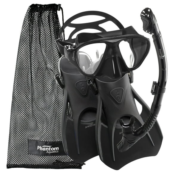 Phantom Aquatics Signature Dry Snorkel All Black 